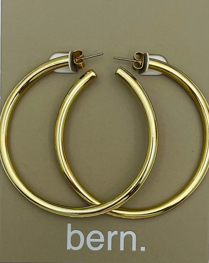 Classic Matte Gold Hoop Earrings