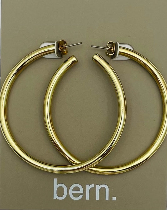 Classic Matte Gold Hoop Earrings