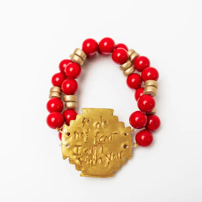 Red Jade Jerusalem Bracelet