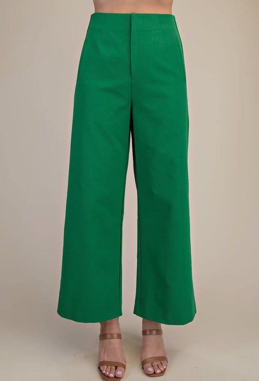 High Waist Pants/Green