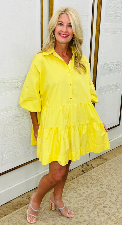 Oversized Mini Dress Limoncello