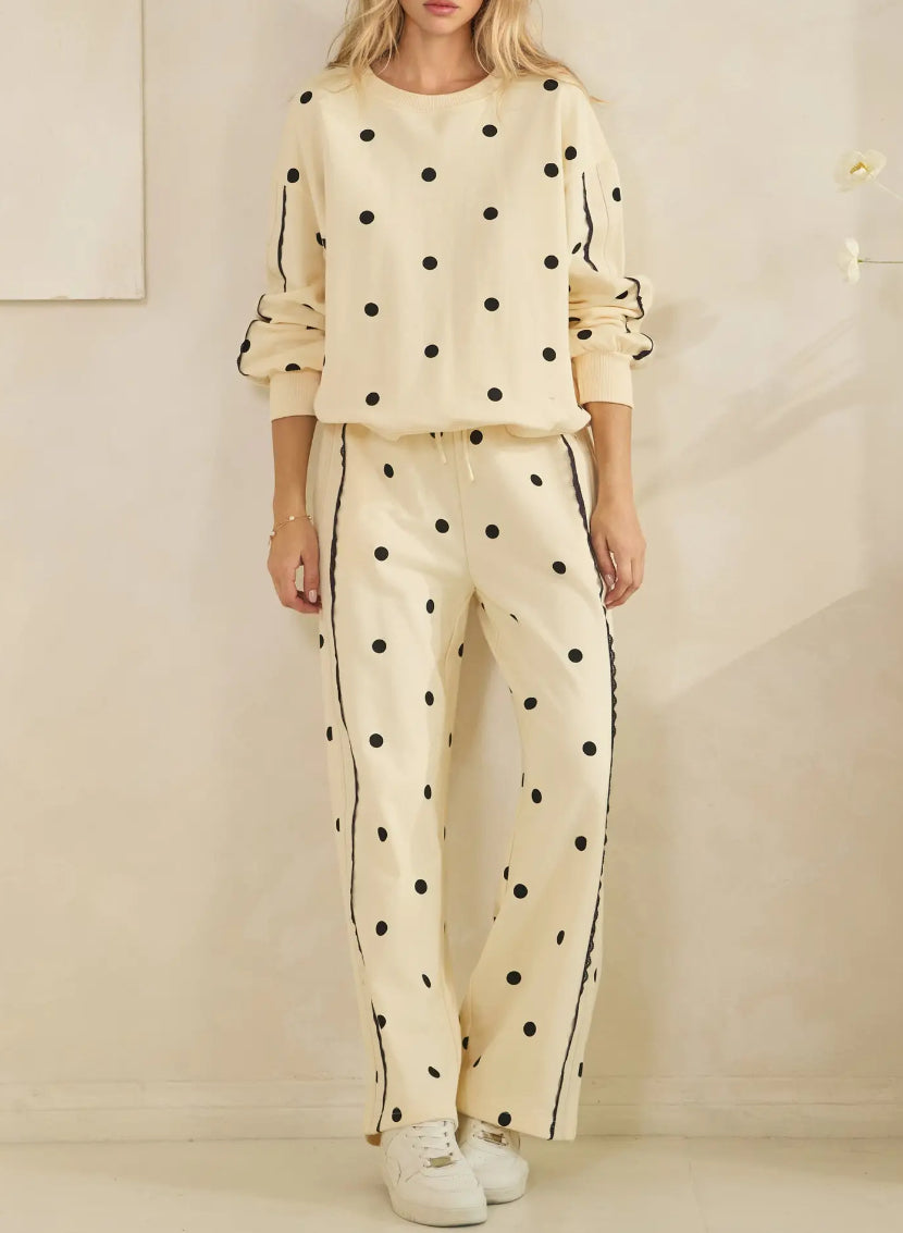 Polka Dot Set Cream/Black