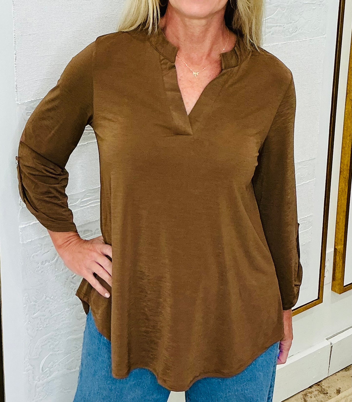 Lightweight 3/4 Sleeve Top