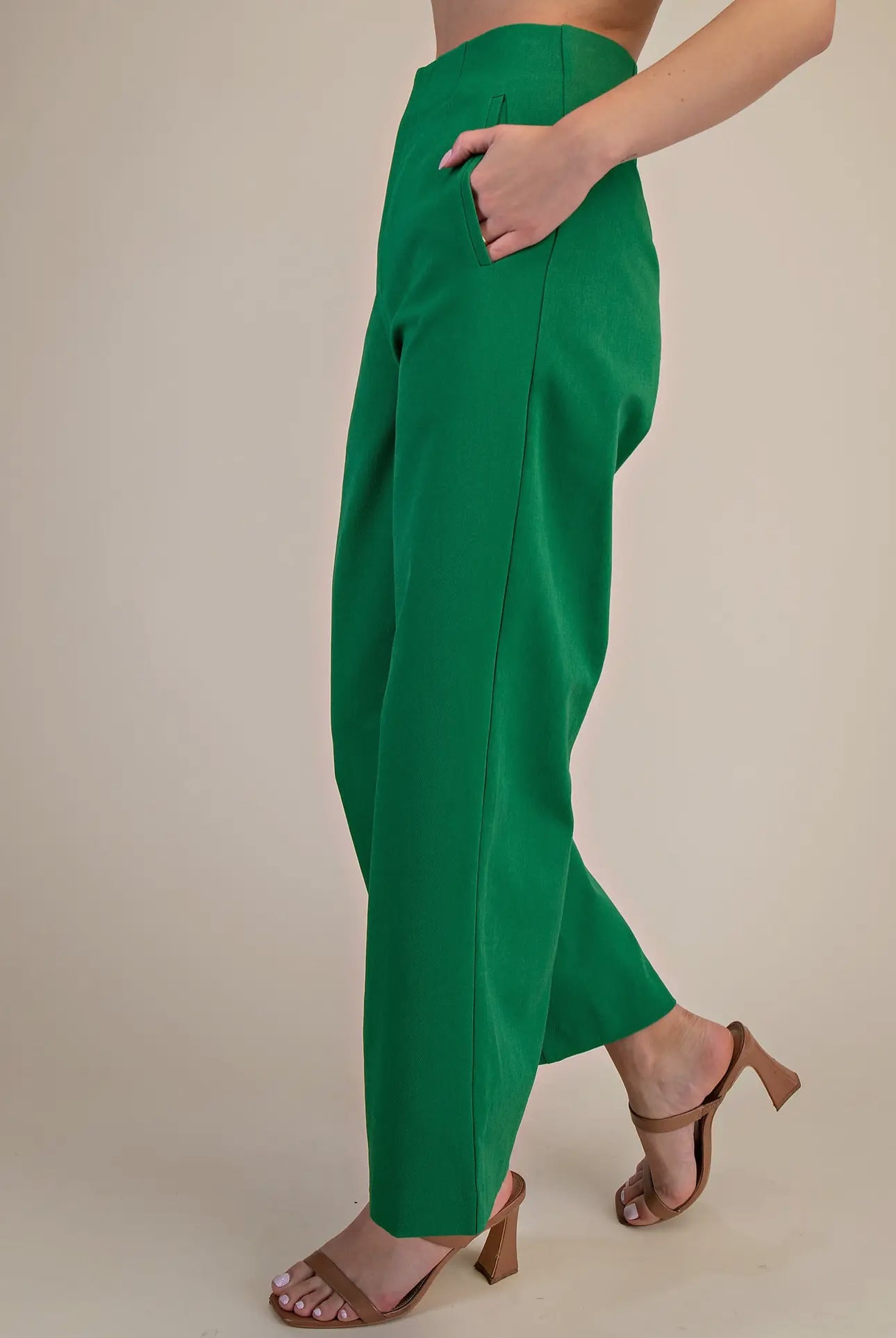 High Waist Pants/Green