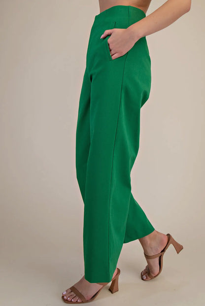 High Waist Pants/Green