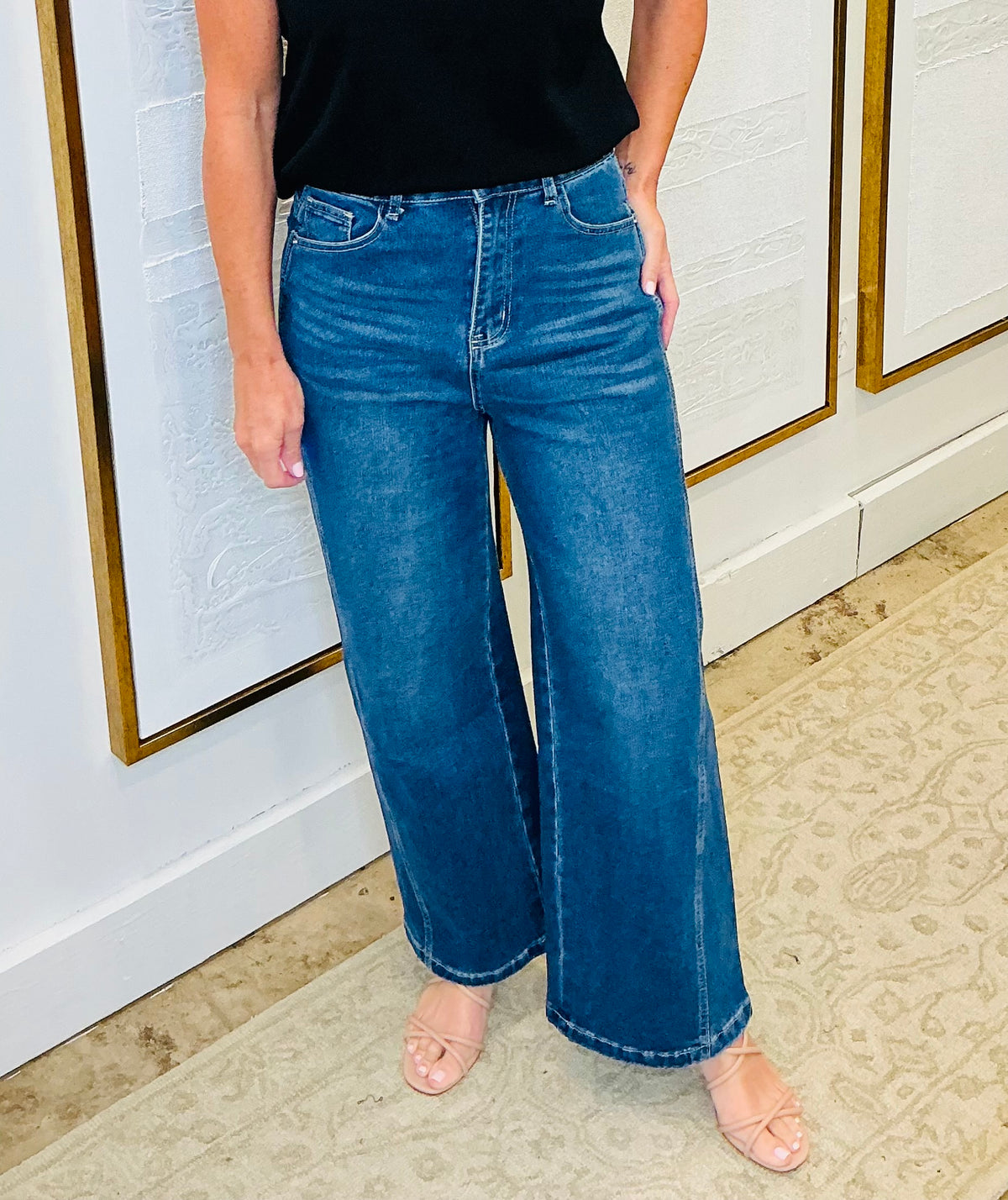 High Rise Wide Leg Denim
