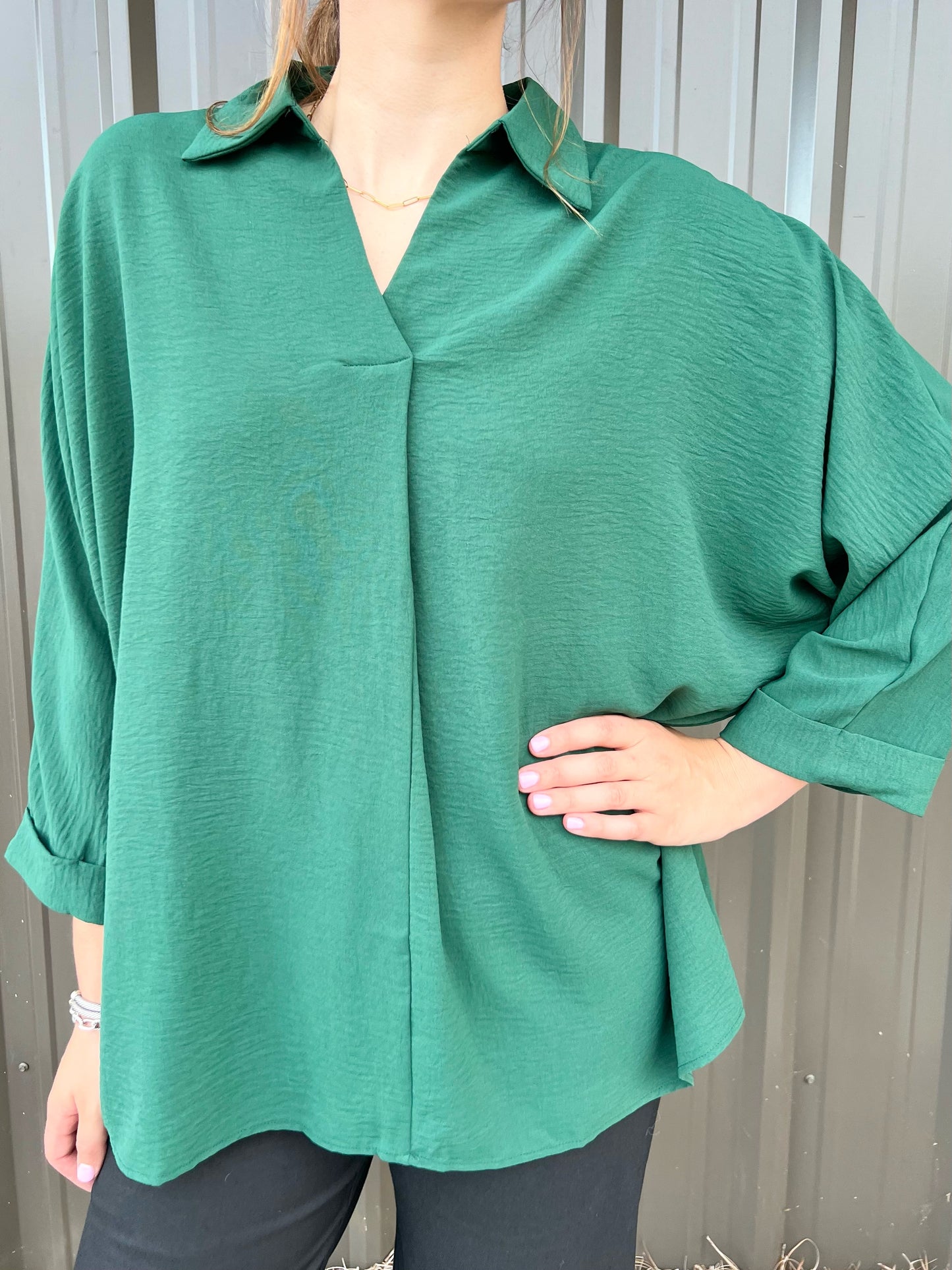 Sea Green Woven Top