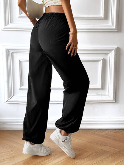Drawstring Wide Leg Pants