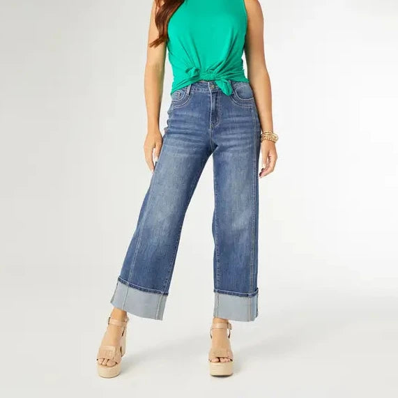 Medium Wash Wide Ankle Jean