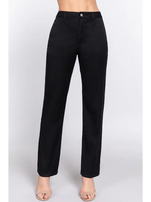 Twill Straight Fit Pants