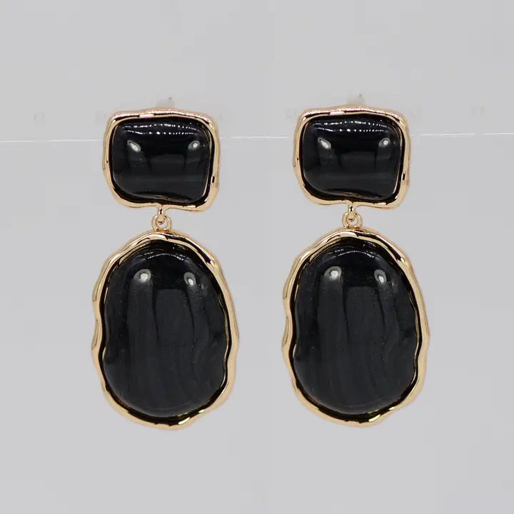 Oval Dangle Post Earrings