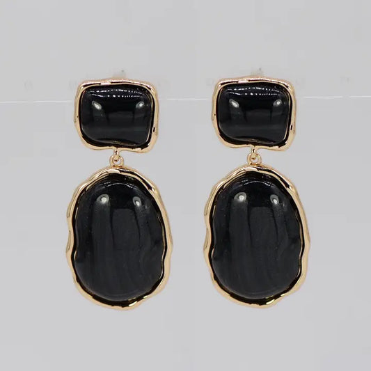 Oval Dangle Post Earrings