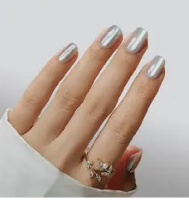Chrome Dream Square Nails