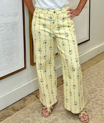 Yellow Floral Pants