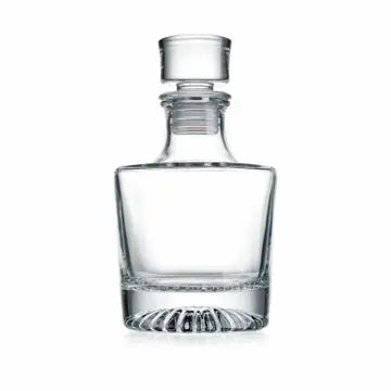 Round Clear Crystal Whiskey Decanter