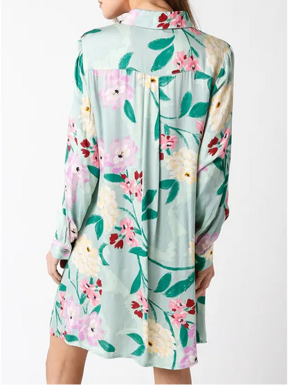 Sage Shirt Dress