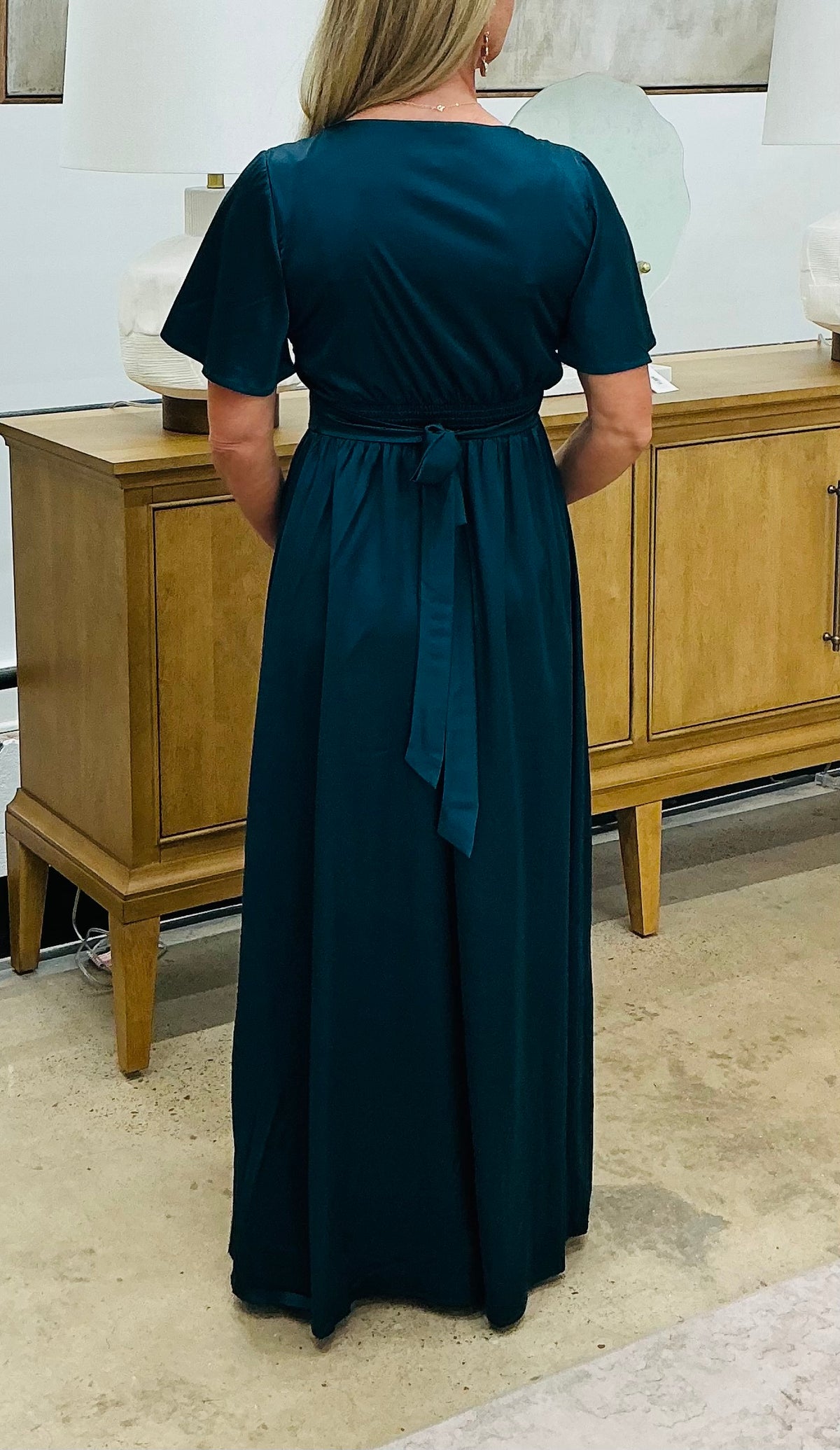 Flutter Sleeve Maxi - Teal