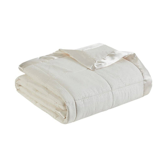 Embossed Blanket Ivory Full/Queen