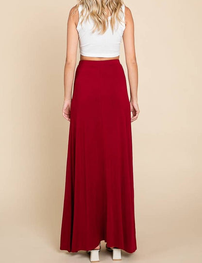 Burgundy Maxi Skirt