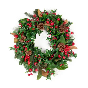Red Berry Wreath 24"