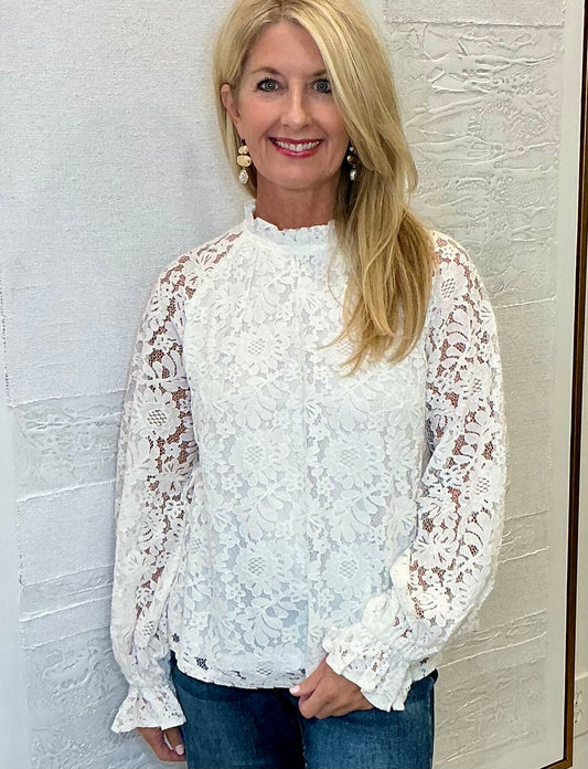 Vintage Floral Lace Blouse