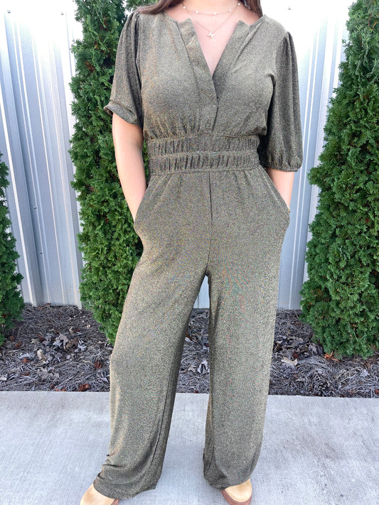 Shimmery Gold Jumpsuit