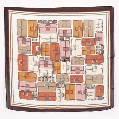 Brown Luggage Print Scarf