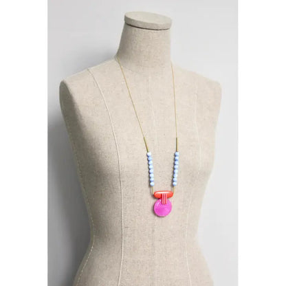 Pink & Orange Pendant Necklace