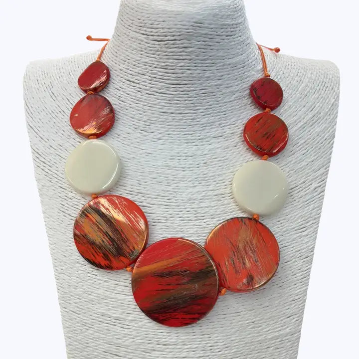 Oversized Acrylic Disc Necklace