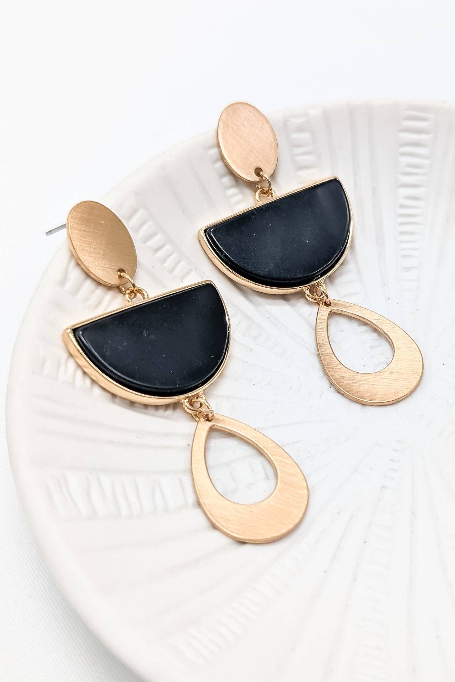 Gray & Gold Earrings