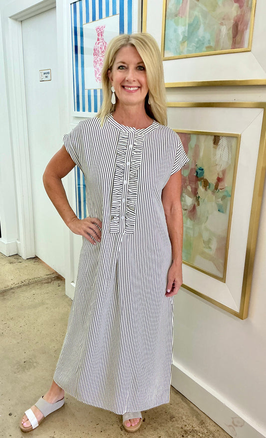 Black Stripe Maxi Dress