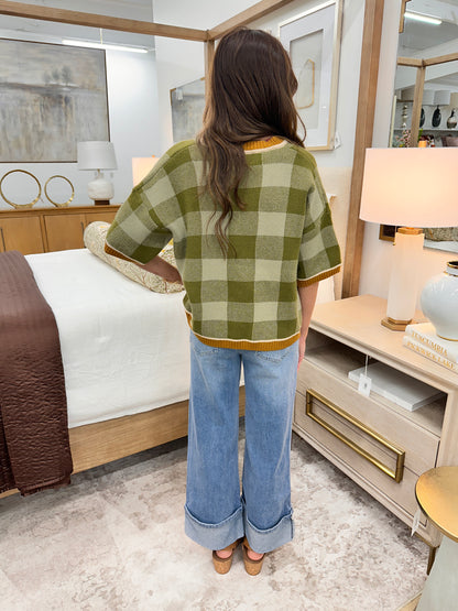 Stretch Wide LED Cuff Hem Jean