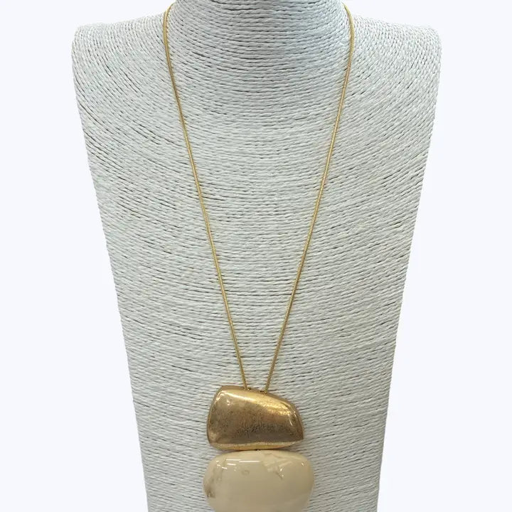 Resin Stone Adjustable Necklace