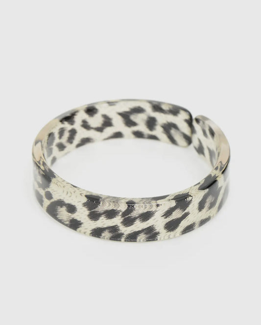 Leopard Gray Bangle Cuff