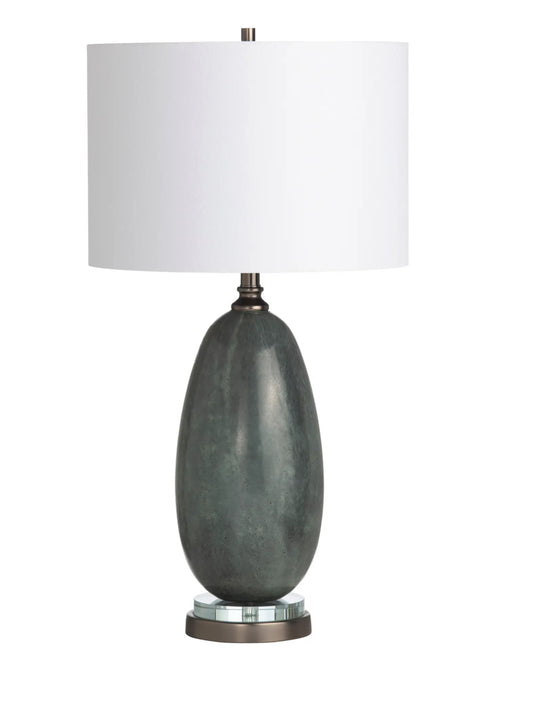 Hand Blown Glass Lamp 30.5”H