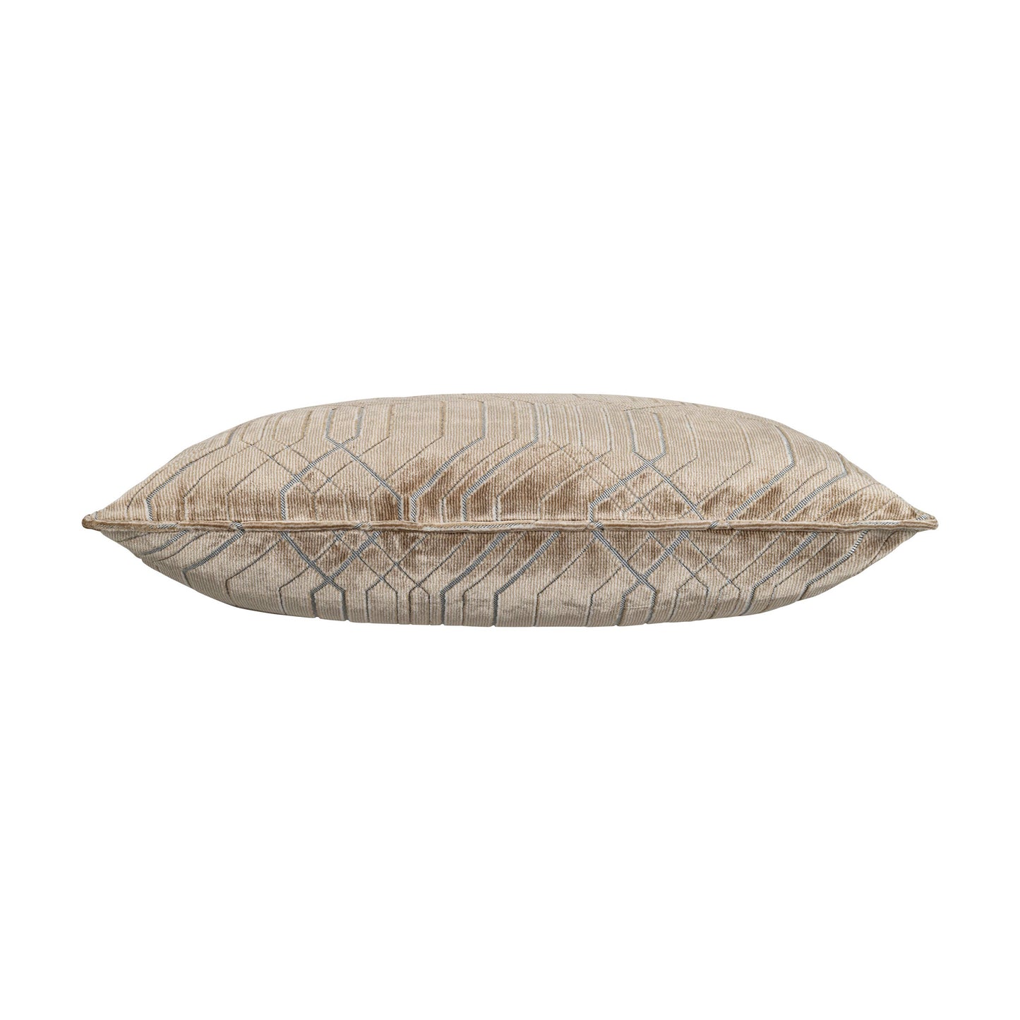 Beige Geometric Pillow