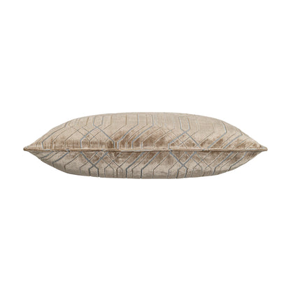 Beige Geometric Pillow