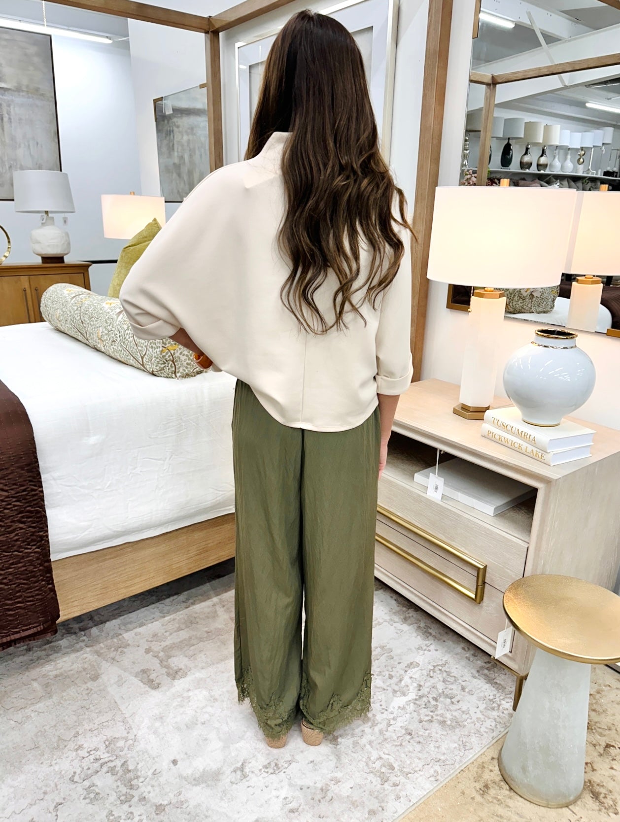 Mock Neck Ivory Sweatshirt