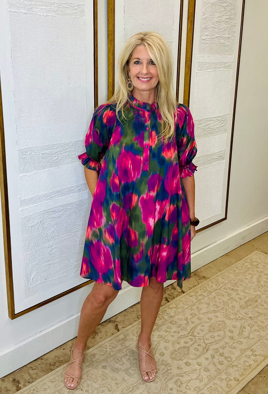 Multi Magenta Sort Dress