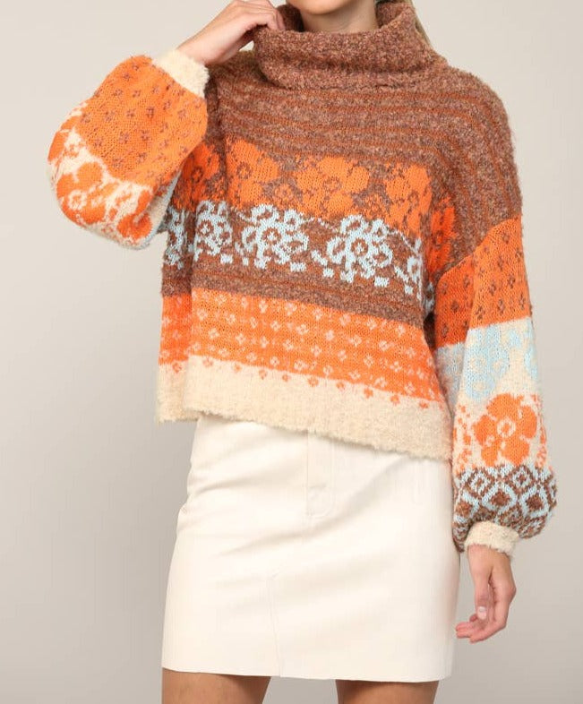 Orange Multi Sweater