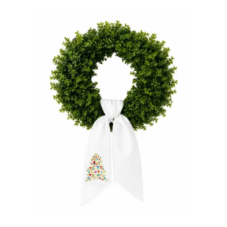White Wreath Sash