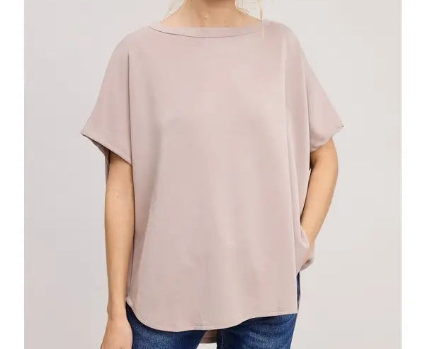 Oversized Greige Modal Tee