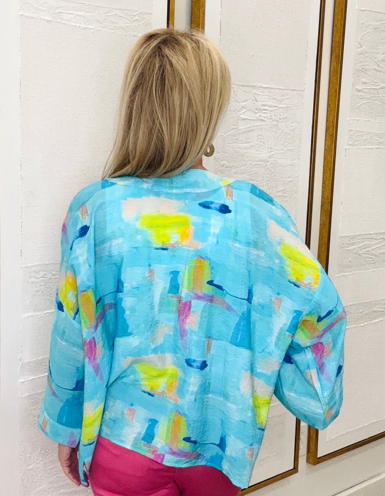 Blue Multi Kimono