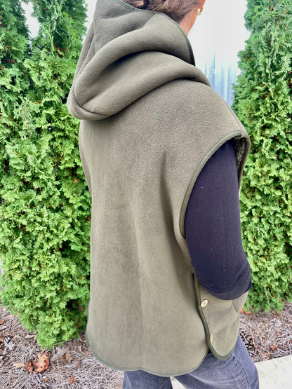 Dark Green Fleece Vest