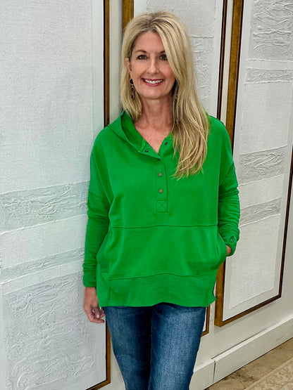 Green Front Pocket Hoodie