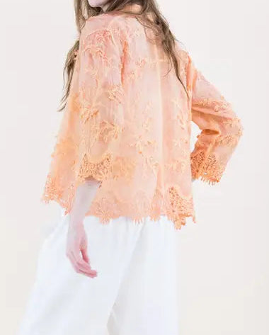 Floral Lace Embroidered Top