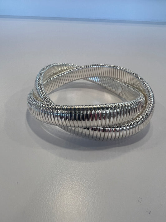 Water Resistant Silver Stretch Bracelet