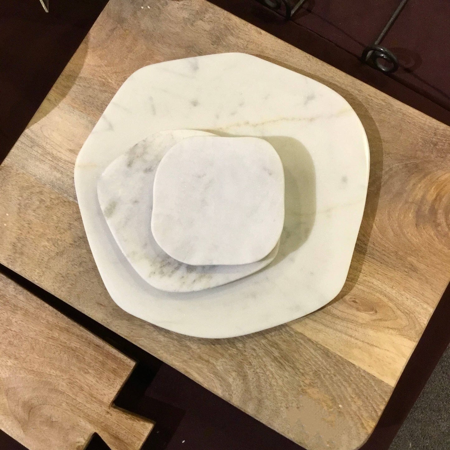 Large White Marble Plate