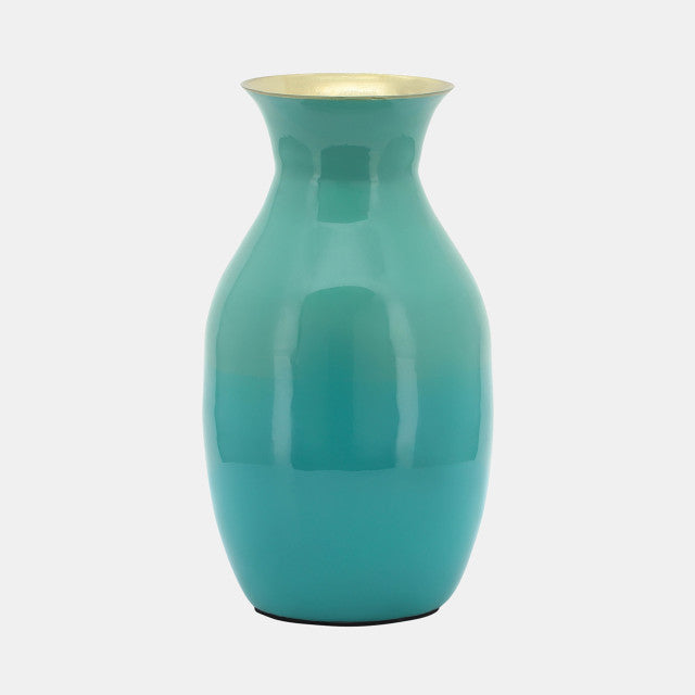 9" Green Olpe Vase