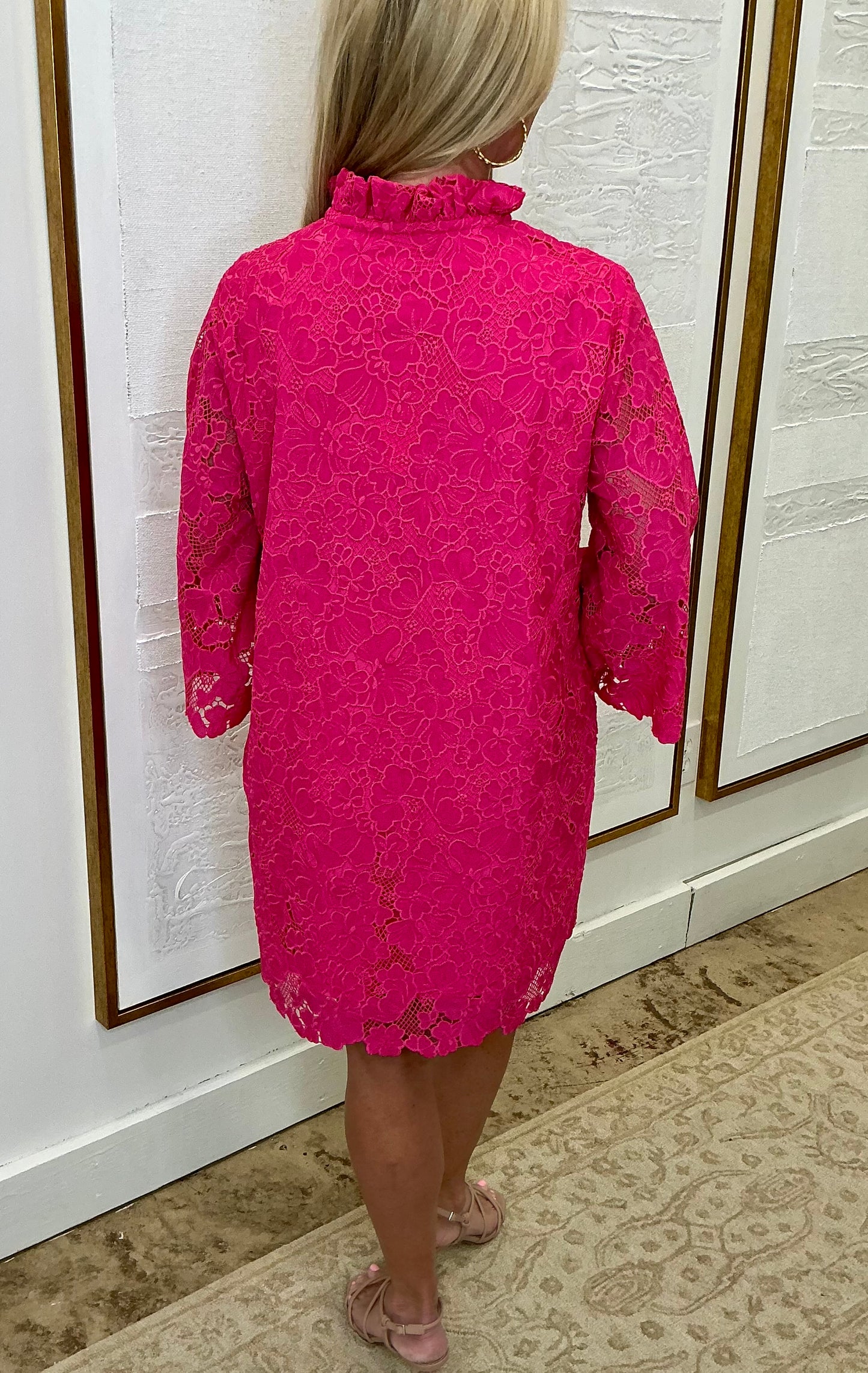 Pink Azalea Lace Dress
